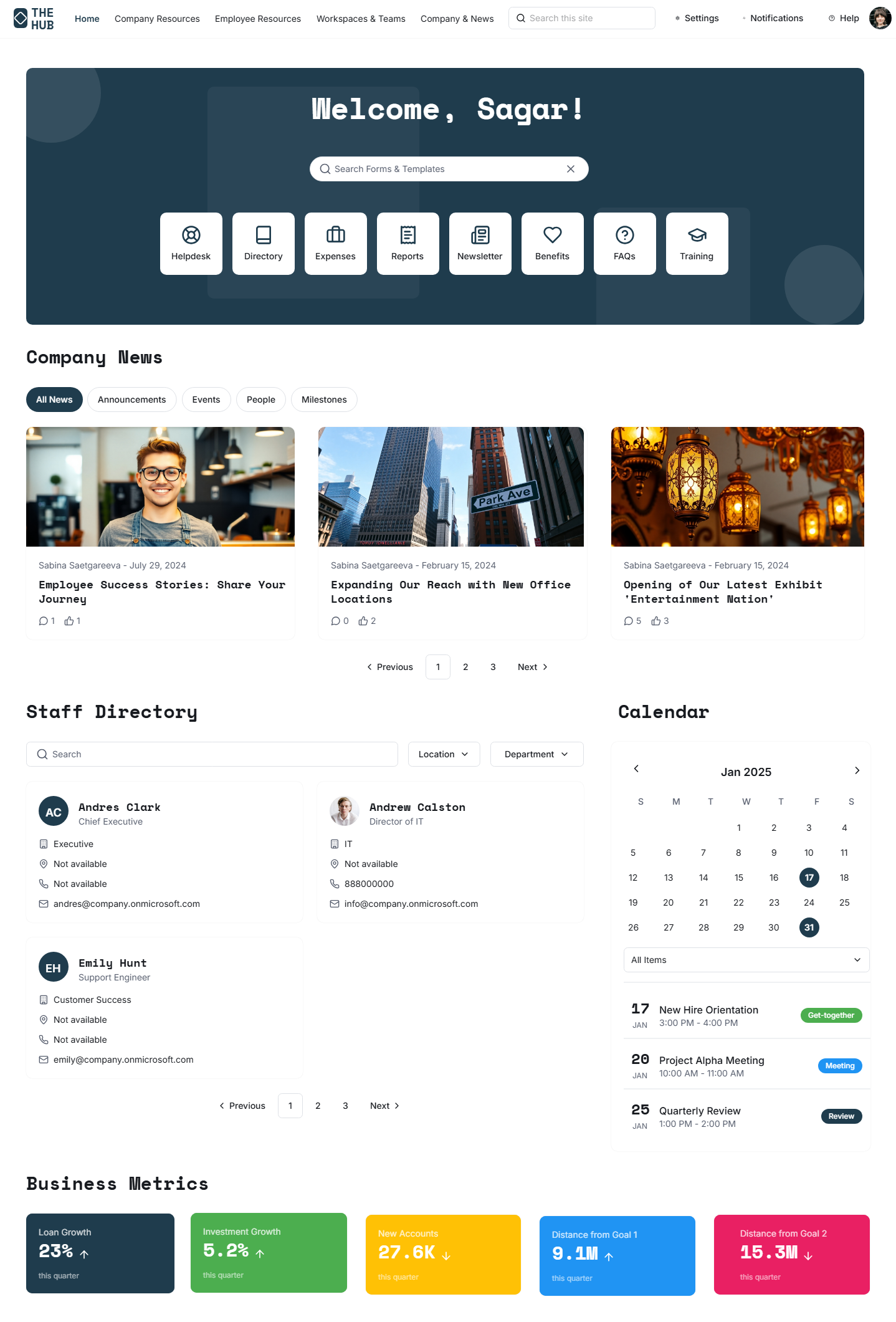 ChronoVerse Inc. SharePoint modern intranet portal