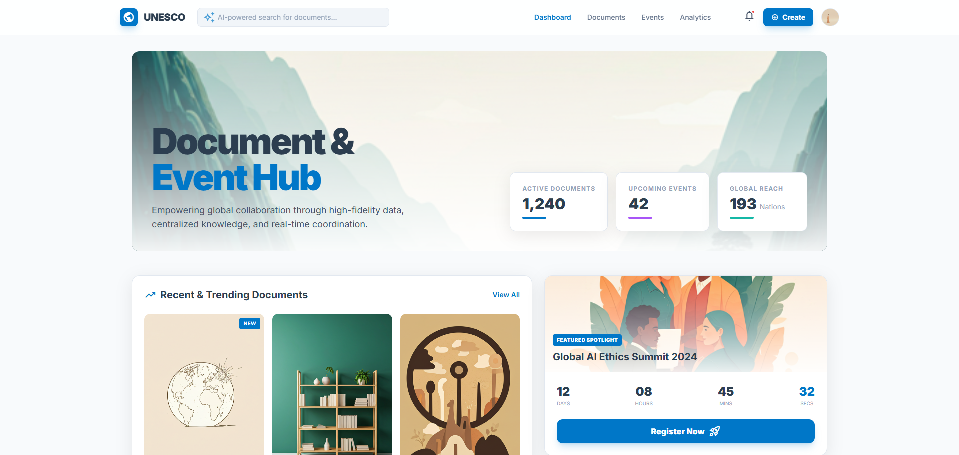UNESCO SharePoint document management hub